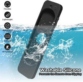 img 1 attached to 📱 Apple TV 4K 6th Gen 2021 Remote Control Case - Premium Silicone Sleeve Skin Holder Protector for Apple Siri Remote 2nd Gen Replacement - Black