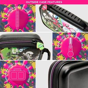 img 2 attached to 🎮 Nintendo Switch Splatoon Carrying Case - Officially Licensed Protective Travel Case with Adjustable Viewing Stand and Game Case