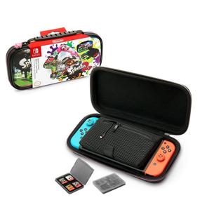 img 3 attached to 🎮 Nintendo Switch Splatoon Carrying Case - Officially Licensed Protective Travel Case with Adjustable Viewing Stand and Game Case