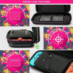 img 1 attached to 🎮 Nintendo Switch Splatoon Carrying Case - Officially Licensed Protective Travel Case with Adjustable Viewing Stand and Game Case