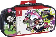 🎮 nintendo switch splatoon carrying case - officially licensed protective travel case with adjustable viewing stand and game case logo