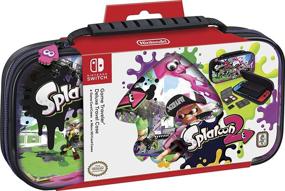 img 4 attached to 🎮 Nintendo Switch Splatoon Carrying Case - Officially Licensed Protective Travel Case with Adjustable Viewing Stand and Game Case