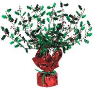 🎉 holly and berry gleam 'n burst centerpiece party accessory - 1 count (1 per package) logo