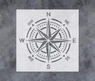 🌹 gss designs compass stencil: large 12x12 inch reusable rose stencil for wood walls & concrete floors - sl-116 logo