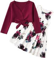 girls casual bowknot floral allover girls' clothing in dresses logo