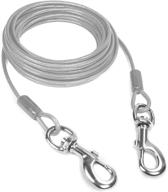 chew-proof dog tie-out cable - 32ft length, 550lbs break strength: perfect for camping and outdoors! logo