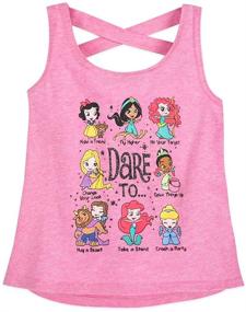 img 3 attached to 👸 Enchanting Disney Princess Racerback Tank Top for Trendsetting Girls