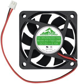 img 3 attached to UL TUV Certified Security-01 2-Pack 60mm Brushless Cooling Fan 6015 12V DC 0.10A - Reliable Ball Bearing Design for Superior Security