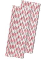striped paper straws inches outside logo