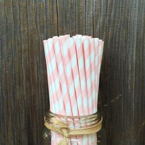 img 3 attached to Striped Paper Straws Inches Outside
