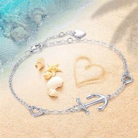 img 2 attached to 💖 ESSIE ODILA 925 Sterling Silver Heart Charm Bracelet for Women - White Gold/Rose Gold/Gold Plated Jewelry Gift for Girls