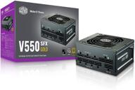 💡 cooler master v550 sfx gold full modular power supply: 550w, 80+ gold efficiency, atx bracket, fdb fan, sfx form factor, 10 year warranty logo