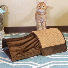 img 2 attached to 🐱 Kitty City Premium Woven Sisal Carpet Scratching Collection: The Ultimate Cat Toy Set with Scratching Mat, Cave Tunnel, and Cat Furniture