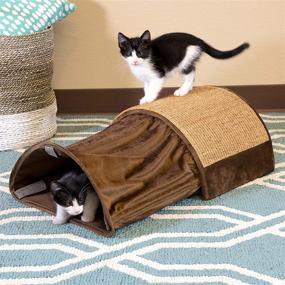 img 3 attached to 🐱 Kitty City Premium Woven Sisal Carpet Scratching Collection: The Ultimate Cat Toy Set with Scratching Mat, Cave Tunnel, and Cat Furniture