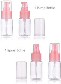 img 1 attached to 💄 10-Pack Travel Size Toiletries Containers Set - TSA Approved, Leak Proof, BPA Free, Refillable Pink Bottles for Cosmetic Makeup, Liquids, and More