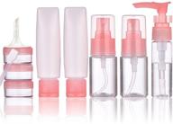 💄 10-pack travel size toiletries containers set - tsa approved, leak proof, bpa free, refillable pink bottles for cosmetic makeup, liquids, and more logo