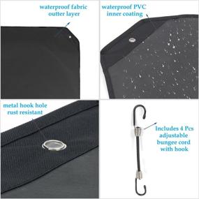 img 2 attached to 🌬️ Zomia Air Conditioner Covers: Top Heavy Duty, Water-Resistant Outdoor AC Cover for Central Units - Fits up to 32 x 32 Inch, Black