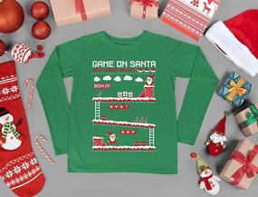 img 1 attached to 🎅 Ultimate Christmas Gamers Sleeve T Shirt for Medium Boys' Clothing