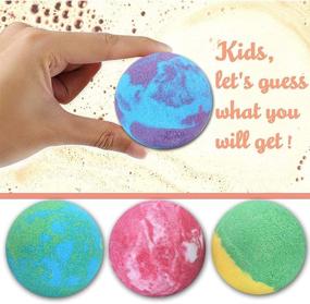 img 1 attached to 🛀 Bubbleicious Fun! Exploding Bath Bombs with Toys Inside - 12 Surprises for Girls and Boys, Vegan Essential Oil Fizzies Kit - Safe and Sparkling Kids' Spa Treat (Package May Vary)