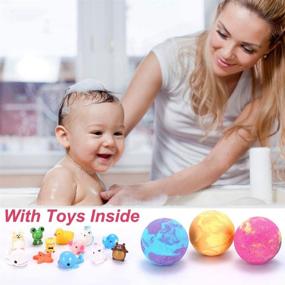 img 3 attached to 🛀 Bubbleicious Fun! Exploding Bath Bombs with Toys Inside - 12 Surprises for Girls and Boys, Vegan Essential Oil Fizzies Kit - Safe and Sparkling Kids' Spa Treat (Package May Vary)