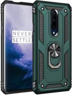 📱 чехол для oneplus 7 pro с защитой военного уровня, креплением для магнитного держателя в автомобиле и встроенным подставкой для 360° поворота - нефрит, 6,67 дюймов. логотип