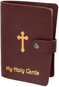 img 2 attached to Religious Cards Holder Stamped Design Men's Accessories