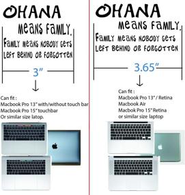 img 1 attached to 🐾 Die-Cut Decals Stickers Stitch Ohana Means Family Experiment 626 Lilo & Stitch for MacBook Laptop trackpad (3.65 inch, Black): Enhance Your Laptop with Cute Stitch Design!