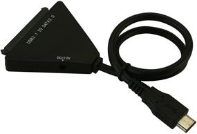 img 2 attached to 🔌 XtremPro Кабель-адаптер USB 3.1 Type C к SATA 7 + 15 Pin - Поддержка SATA III, SATA II для HDD/SSD размером 2,5" и 3,5" - Черный (11106)