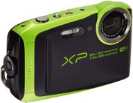📸 fujifilm finepix xp120 shockproof & waterproof camera with wi-fi, black/lime green logo