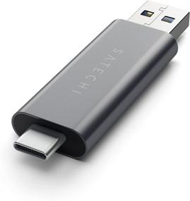 img 2 attached to 🔌 Space Gray Satechi Aluminum Type-C USB 3.0 and Micro/SD Card Reader - Compatible with 2018 MacBook Air, 2018 iPad Pro, 2019/2018 MacBook Pro, iMac Pro/iMac, Microsoft Surface Go