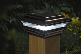 img 2 attached to 🌞 Enhance Your Outdoor Aesthetics with Classy Caps SL211B 4X4 Black Aluminum Imperial Solar Post Cap