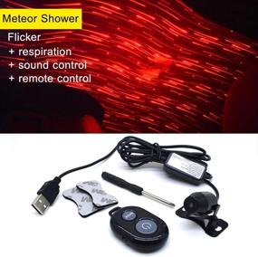 img 2 attached to 🌟 USB 100mw Laser Atmosphere Ambient Star LED Glow Multiple Modes Lights for Car, Home, Party - Meteor Shower