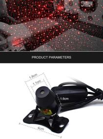 img 1 attached to 🌟 USB 100mw Laser Atmosphere Ambient Star LED Glow Multiple Modes Lights for Car, Home, Party - Meteor Shower