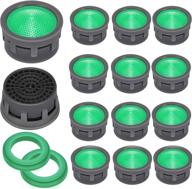 enhance water efficiency with 20 pieces faucet aerator kitchen sink 🚰 flow faucet restrictor insert replacement and 20 pieces rubber washers for bathroom logo
