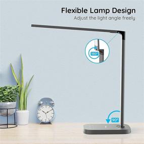 img 1 attached to Govee Metallic LED Desk Lamp - 6 Dimmable Brightness Levels, Timer, 3 Lighting Modes, USB Charging Port - Glare-Free Table Lamp for Home, Office, Work, Study