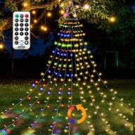 🎄 outdoor christmas decorations - tidyon star string lights with 334 led for christmas tree toppers, waterproof yard garden patio xmas wedding party décor, in warm white-multicolor логотип