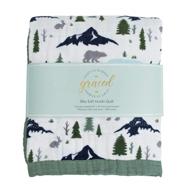 🐻 graced soft luxuries bear's forest: softest large 4-layer bamboo muslin quilt, 47" x 47" bamboo + cotton blanket logo