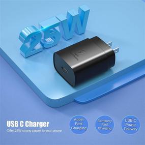 img 3 attached to 🔌 Премиум 25W USB C Супер Быстрая Зарядка + 5FT Кабель для Быстрой Зарядки для Samsung Galaxy S21/S20/Note 20, iPhone, iPad и других устройств