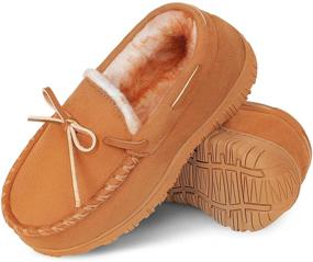img 4 attached to Bigwow Slippers Moccasins Memory Outdoor Boys' Shoes