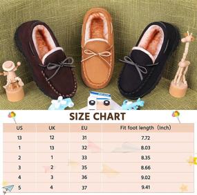 img 2 attached to Bigwow Slippers Moccasins Memory Outdoor Boys' Shoes