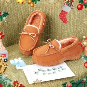 img 3 attached to Bigwow Slippers Moccasins Memory Outdoor Boys' Shoes