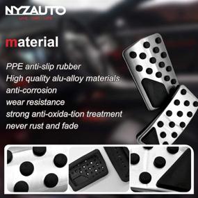 img 1 attached to NYZAUTO Non-Slip Foot Pedal Pads Compatible With Compass 07-16 / Patriot 09-16 / Journey