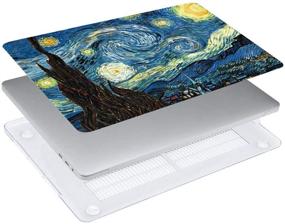 img 1 attached to HRH Starry Night 2 in 1 Hard Case Cover + Silicone Keyboard Cover for MacBook Pro 16 Inch with Touch Bar and Touch ID A2141 (2019 Release)