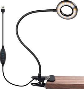 img 4 attached to iVict Clip-on LED Light: USB Reading Light with 3 Colors, 10 Brightness Levels - Perfect for Video Conferences & Bedside Lamps