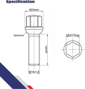 img 2 attached to 🔩 Кованые дистанционные кольца колесных дисков KSP с центрирующей втулкой 5x100 5x112, шаг резьбы 20 мм M14x1.5, диаметр центрирующей втулки 57.1 мм с шаровыми болтами, совместимые с Audi A3 A4 A6 A8 S4 S6 S8 Quattro TT (5 болтов)