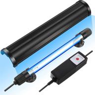 🐠 enhance your aquatic experience with the submersible uv led aquarium light: adjustable hood, timer, and waterproof algae bloom clean green lamp, ideal for aquariums, ponds, sumps, or swim pools - 11w logo