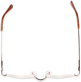 img 1 attached to 👓 Lynwood Half Moon Half Frame Unisex Reading Glasses