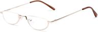 👓 lynwood half moon half frame unisex reading glasses logo