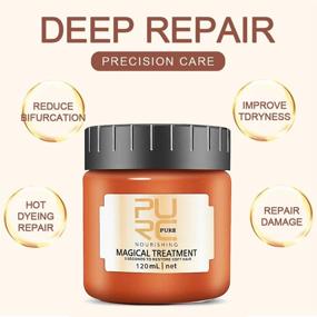 img 1 attached to 💆 PURC Magical Hair Treatment Mask - Advanced Molecular Hair Roots Treatment Professional Hair Conditioner, Restores Softness in just 5 Seconds, Ideal for Dry & Damaged Hair - 120ml