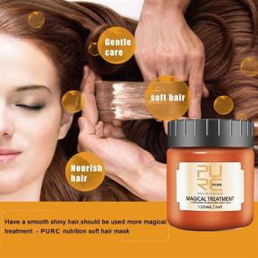 img 3 attached to 💆 PURC Magical Hair Treatment Mask - Advanced Molecular Hair Roots Treatment Professional Hair Conditioner, Restores Softness in just 5 Seconds, Ideal for Dry & Damaged Hair - 120ml